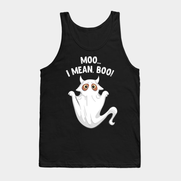 Moo I Mean Boo Tank Top by Neon Deisy